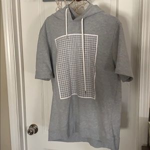 Grey short sleeve hoodie